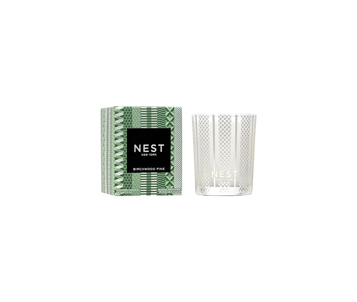 Birchwood Pine Silver Votive Candle