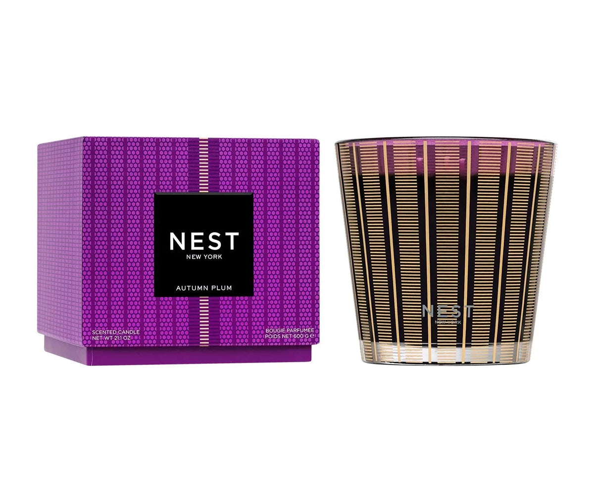 Autumn Plum 3-Wick Candle