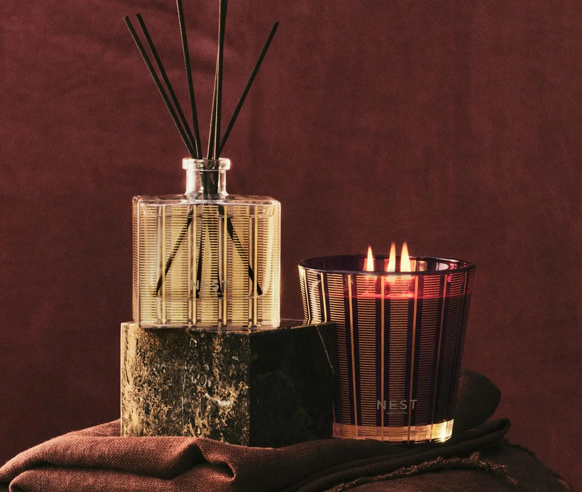 Autumn Plum 3-Wick Candle