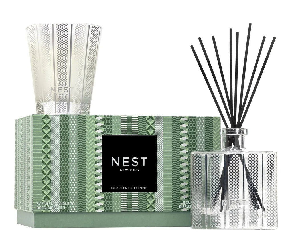 Birchwood Pine Silver Classic Candle & Diffuser Set