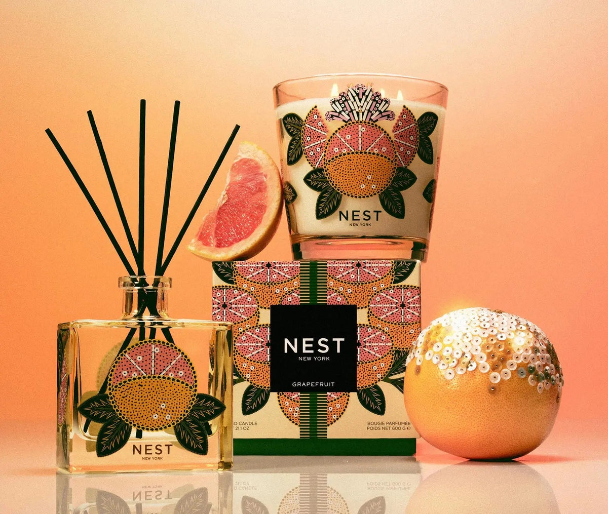 Grapefruit Decorative 3-Wick Candle