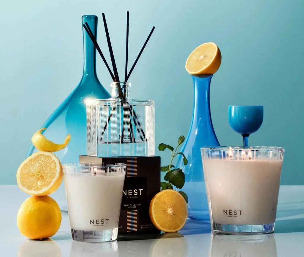Amalfi Lemon & Mint Reed Diffuser & Liquid Refill Set