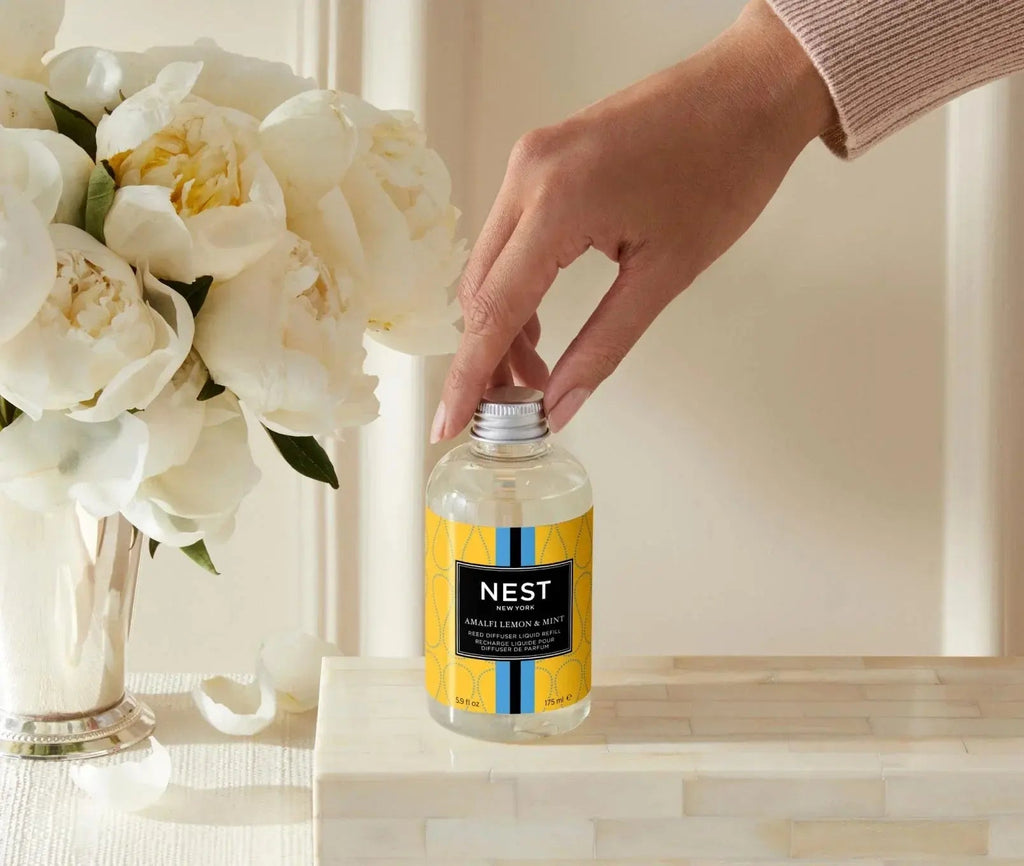 Amalfi Lemon & Mint Reed Diffuser & Liquid Refill Set