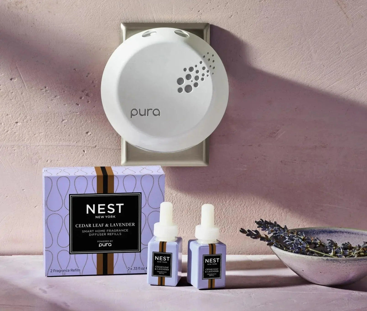 Cedar Leaf & Lavender Refill Duo for NEST x Pura Smart Home Fragrance Diffuser - Smart Vials